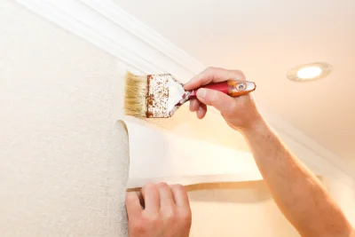 Pose de papier peint au Theil-Nolent — revêtements muraux et toiles de verre